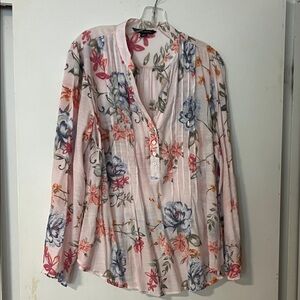 Zac & Rachel Floral Blouse - Pink and Blue
